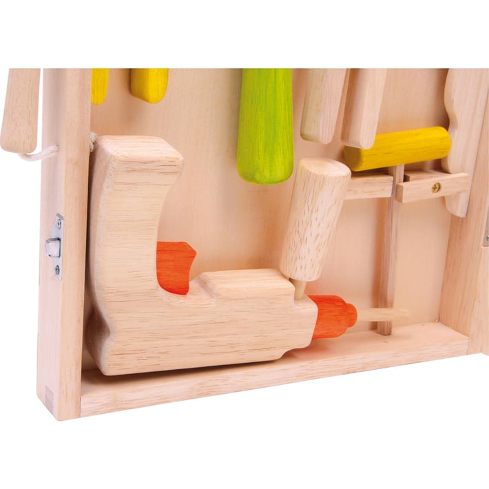 Small Foot Кутия с инструменти, дървена, 13 части
