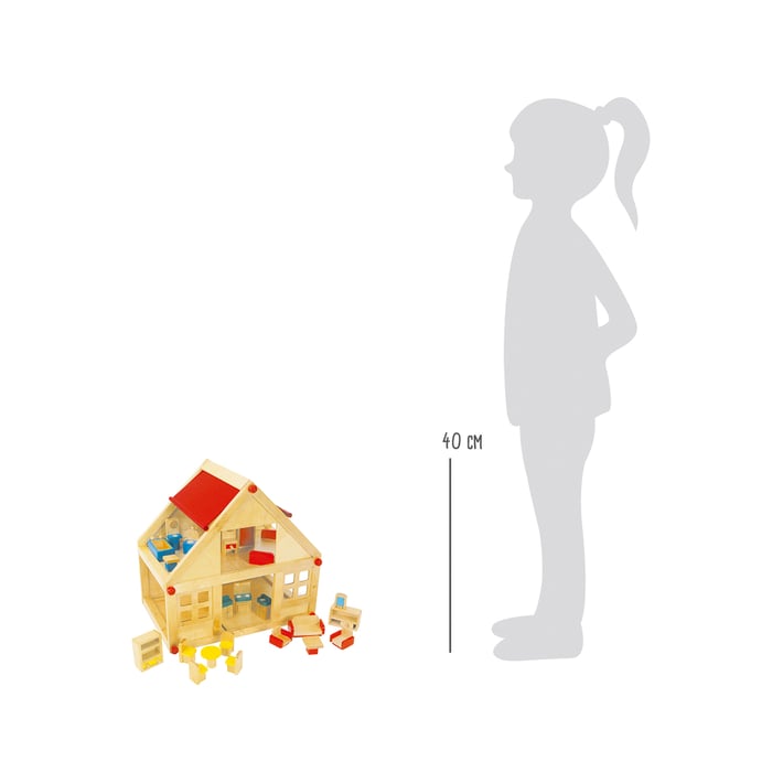Small Foot Къща за кукли, с мебели, 40 х 27 х 38 cm