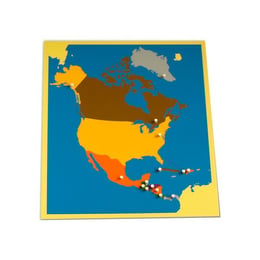 Пъзел Монтесори - Карта на Северна Америка