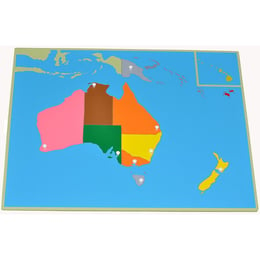 Пъзел Монтесори - Карта на Океания