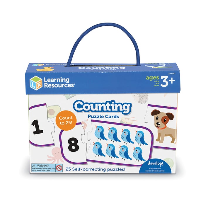 Learning Resources Карти, тип пъзел, за броене, 15.2 x 7.6 cm