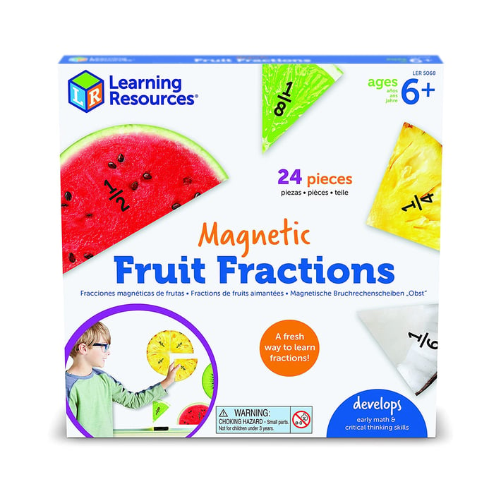 Learning Resources Комплект плодове с дроби, магнитни