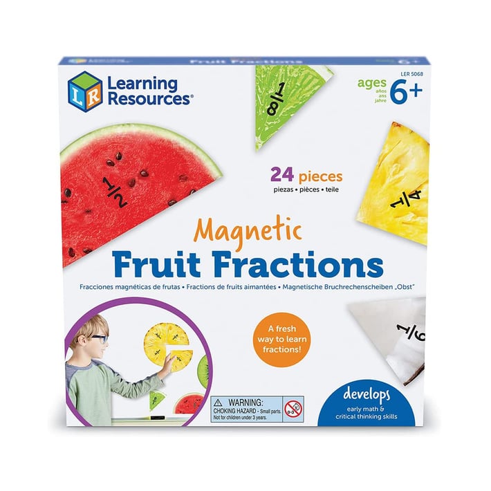 Learning Resources Комплект плодове с дроби, магнитни