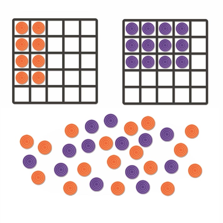 Learning Resources Комплект бройни редове, магнитен, голям