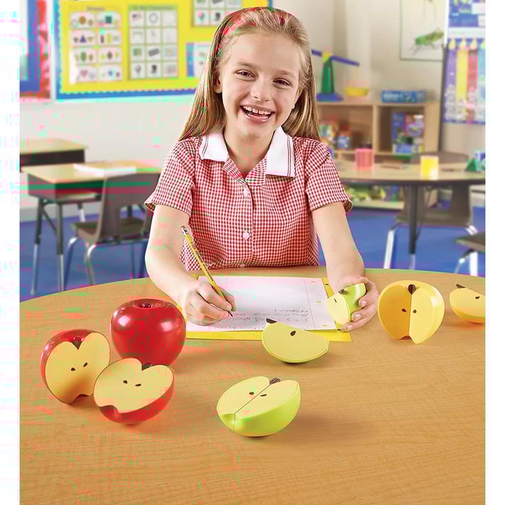 Learning Resources Комплект дроби - Ябълки, магнитни, 4 броя