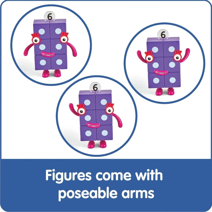 Learning Resources Комплект фигури за броене Numberblocks, от 6 до 10