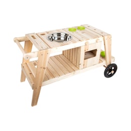 Small Foot Кухня за игра, на колела, с пясък и вода, дървена