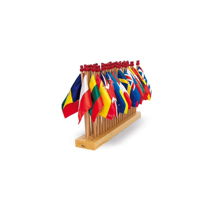 Nowa Szkola Знамена на Европейските страни, с дървена стойка