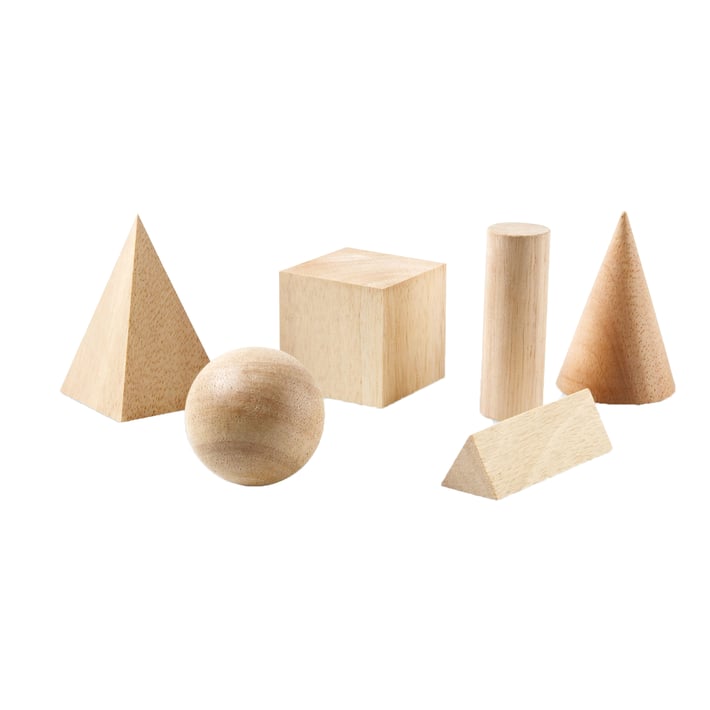 Learning Resources Геометрични фигури, дървени, 12 броя