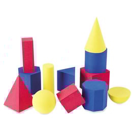 Learning Resources Геометрични фигури от пяна, 12 броя