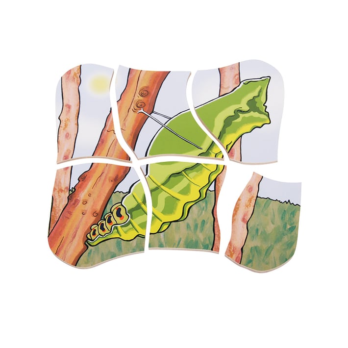 Beleduc Пъзел Жизнен цикъл на пеперуда, на слоеве, дървен
