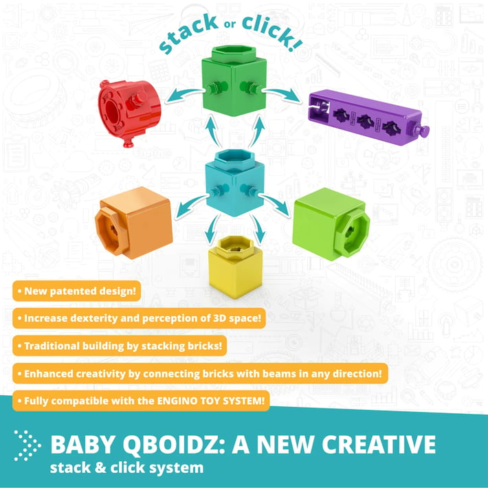 Engino Конструктор Baby Qboidz - Първи стъпки, среден