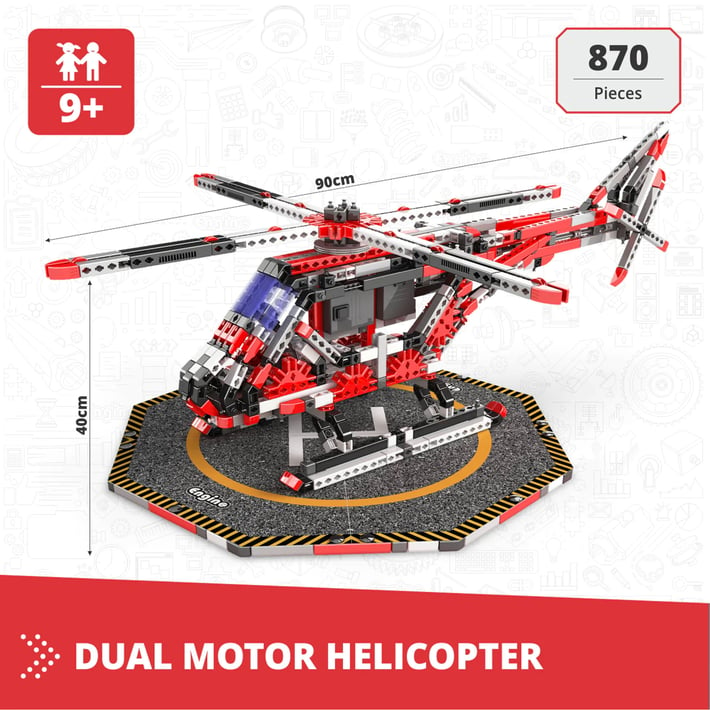 Engino Конструктор MB20 Mega Builds - Хеликоптер, с 2 перки