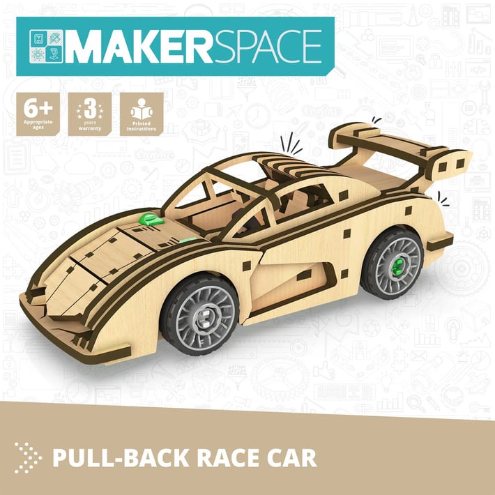 Engino Конструктор Makerspace DIY - Състезателна кола