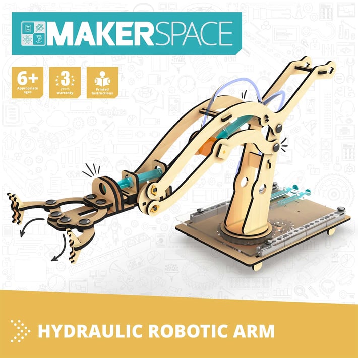Engino Конструктор Makerspace DIY - Роботизирана ръка, хидравлична