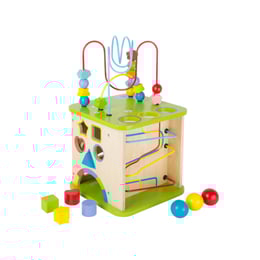 Small Foot Куб, дидактичен, с писта, топчета и спирала