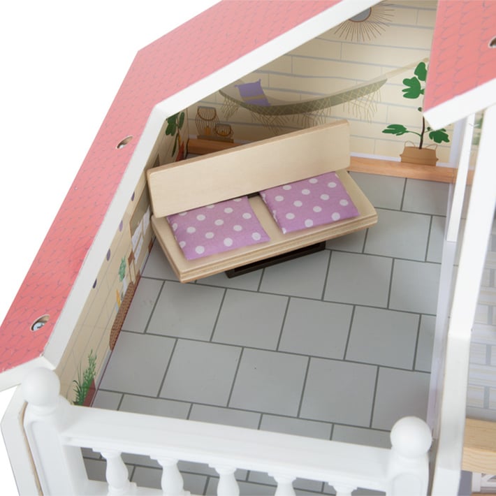 Small Foot Къща за кукли, с тераса и покрив