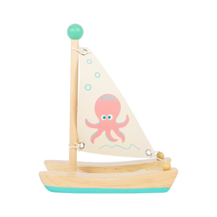 Small Foot Играчка Катамаран-октопод, за вода, дървена