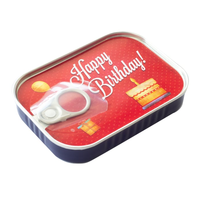 Gespaensterwald Картичка-консерва, Happy Birthday, червена