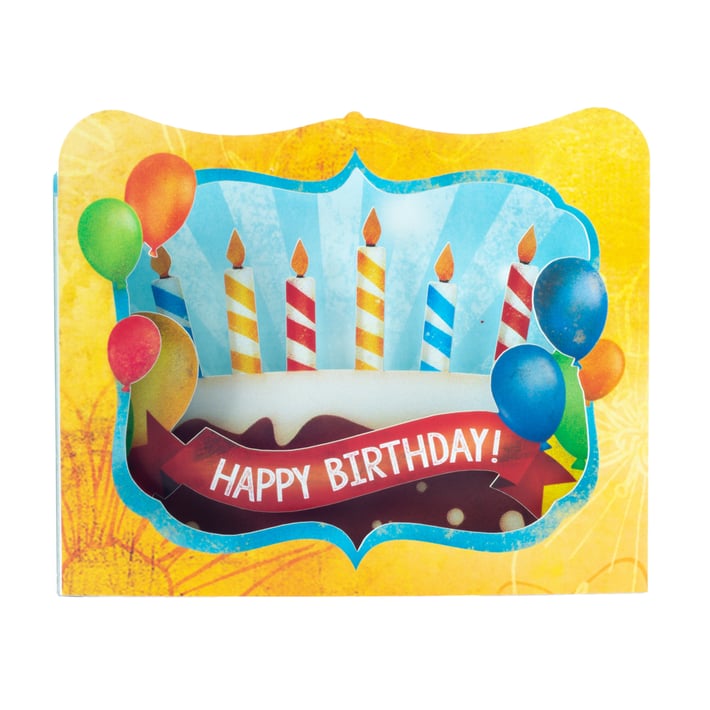 Gespaensterwald 3D картичка, Happy Birthday cake