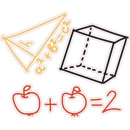 STEM Стикер, Математика и информатика - Математика, комплект D6, 50 cm, стикер 2