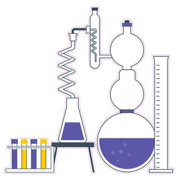 STEM Стикер, Природни науки - Химия, комплект H10, 50 cm, стикер 3