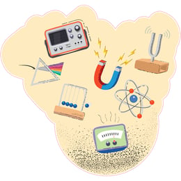 STEM Стикер, Природни науки - Физика, комплект G8, 80 cm, стикер 1