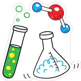 STEM Стикер, Природни науки - Химия, комплект H5, 100 cm, стикер 4
