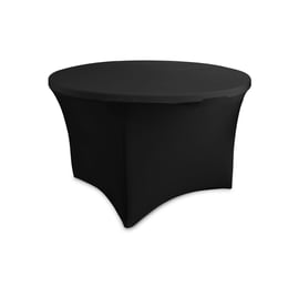 Покривка за кръгла маса, от еластан, черна