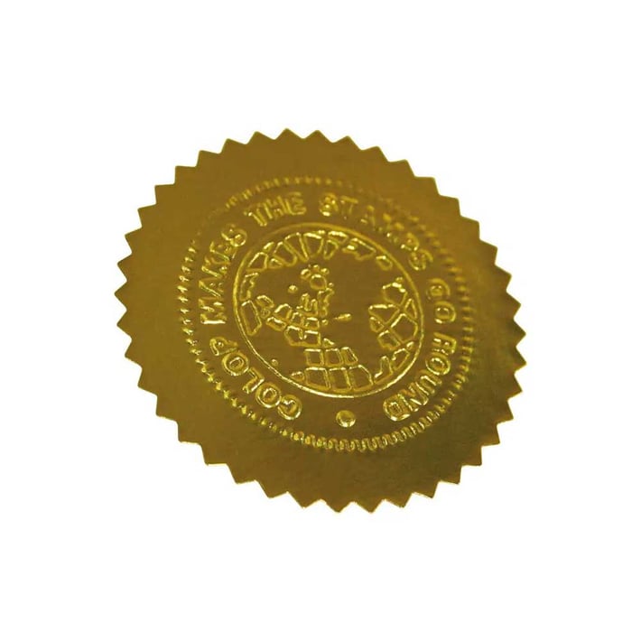Colop Стикер-фолио, диаметър 55 mm, сребристо, 250 броя
