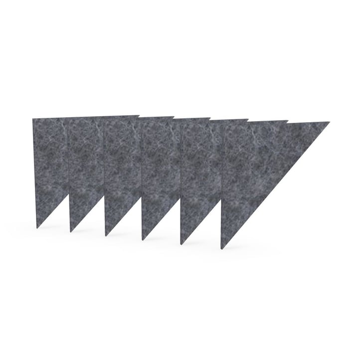Narbutas Акустично пано Pet, триъгълник, 200 х 200 х 9 mm, 6 броя, сиво