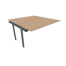 Narbutas Помощен плот Nova U, 1400 x 1440 x 740 mm, меламин кехлибарен дъб, тъмносив метал, крак тип U