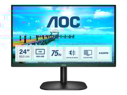 AOC Монитор 24B2XHM2, 23.8'', LED, 1920 x 1080, 250 cd/m2, 4 ms, HDMI, VGA, черен