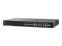 Cisco Суич SG250-26P-K9-EU, 26 порта, PoE, 2 SFP, 10/100/1000 Mbps