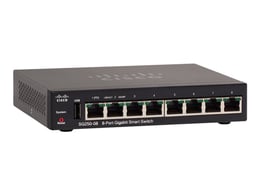 Cisco Суич SG250-08-K9-EU, 8 порта, 10/100/1000 Mbps