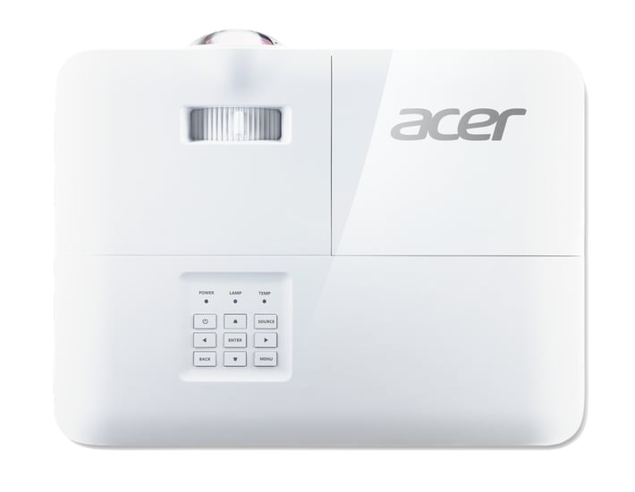 Acer Проектор S1286H, късофокусен, DLP, 3500 lm, 1024 x 768, HDMI, VGA, бял
